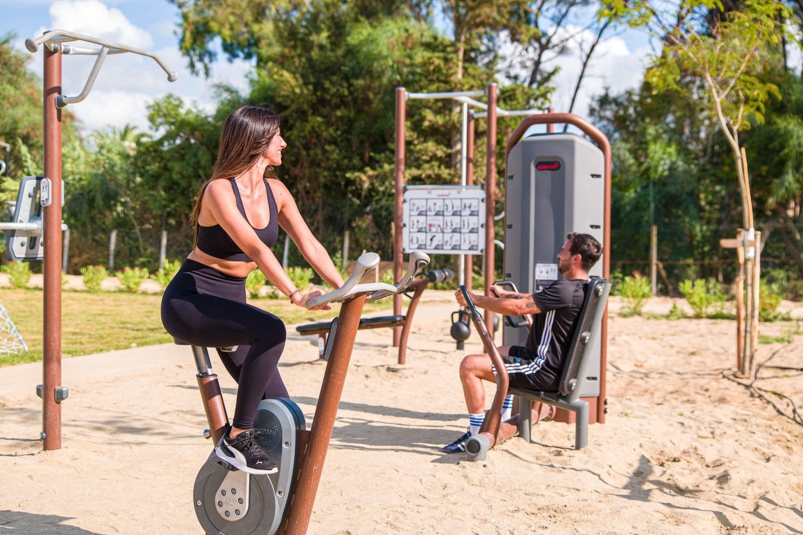 L'area fitness all'aperto